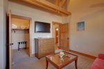TV Room with Pullout Couch at The Lodges A2